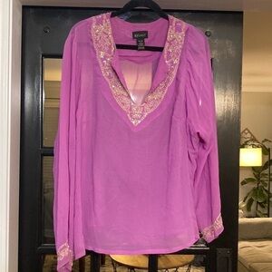 𝅺LANE BRYANT SIZE 22/24 silk blouse